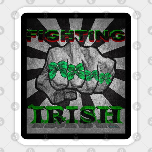 Fighting Irish t-shirt Irish Pride Sticker by WarriorX